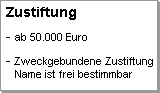 Engagement als Zustifter